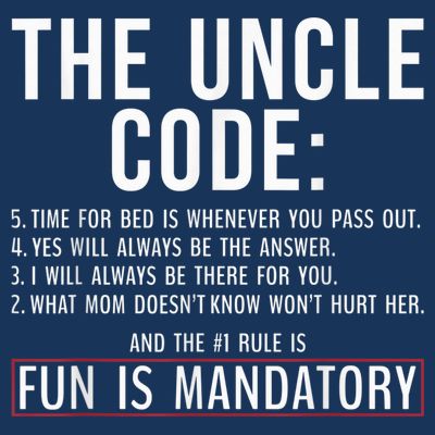 The Uncle Code Fun ins Mandatory Family Brother Uncle T-Shirt
