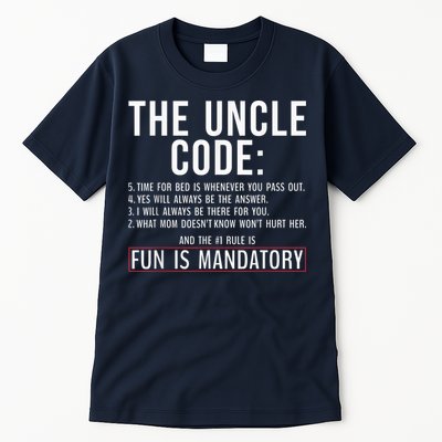 The Uncle Code Fun ins Mandatory Family Brother Uncle Tall T-Shirt