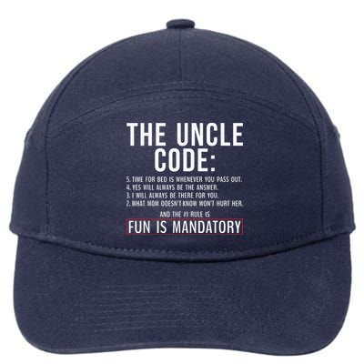 The Uncle Code Fun ins Mandatory Family Brother Uncle 7-Panel Snapback Hat
