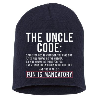 The Uncle Code Fun ins Mandatory Family Brother Uncle Short Acrylic Beanie