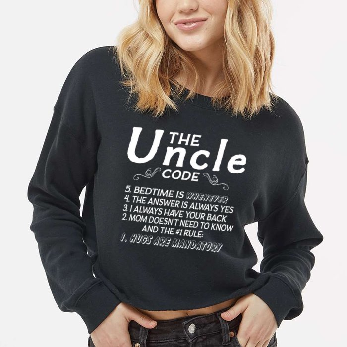 The Uncle Code Cropped Pullover Crew