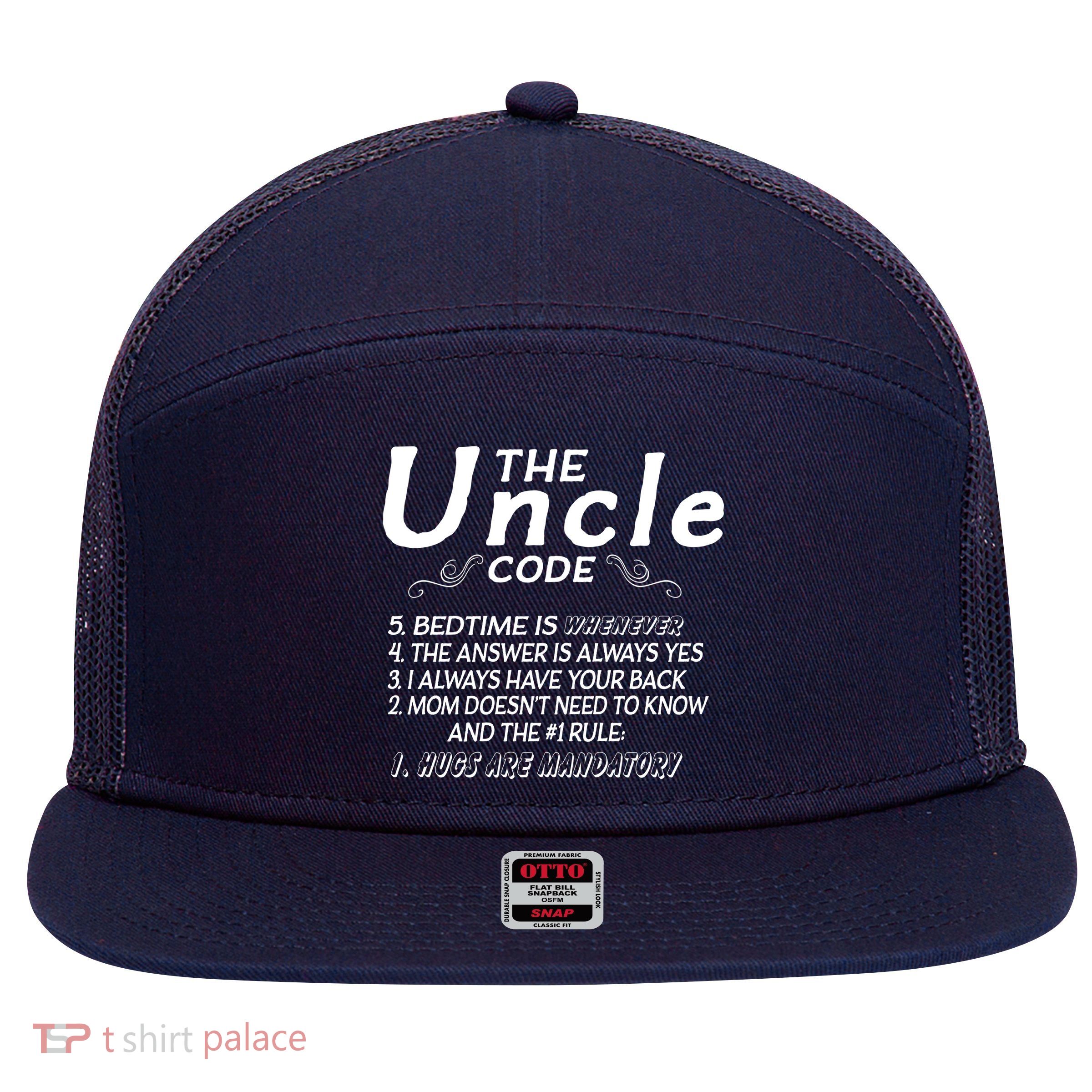 The Uncle Code 7 Panel Mesh Trucker Snapback Hat