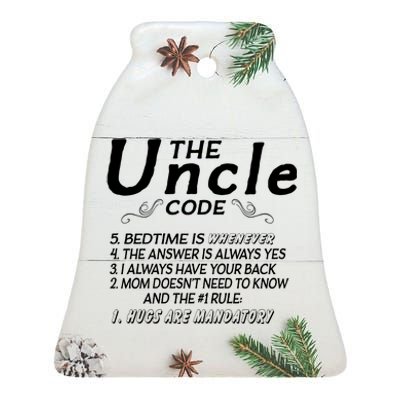 The Uncle Code Ceramic Bell Ornament