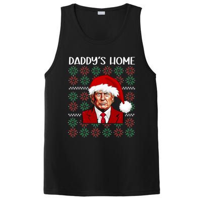 Trump Ugly Christmas DaddyS Home Funny Daddys Home Great Gift PosiCharge Competitor Tank