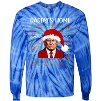 Trump Ugly Christmas DaddyS Home Funny Daddys Home Great Gift Tie-Dye Long Sleeve Shirt