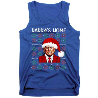 Trump Ugly Christmas DaddyS Home Funny Daddys Home Great Gift Tank Top