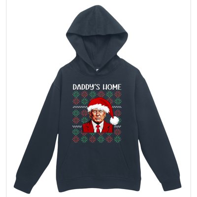 Trump Ugly Christmas DaddyS Home Funny Daddys Home Great Gift Urban Pullover Hoodie