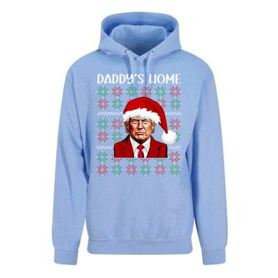 Trump Ugly Christmas DaddyS Home Funny Daddys Home Great Gift Unisex Surf Hoodie