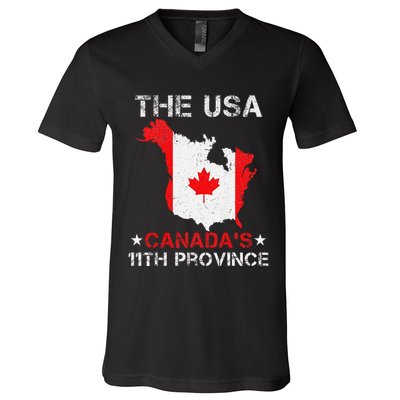The Usa Canada’S 11th Province Funny V-Neck T-Shirt