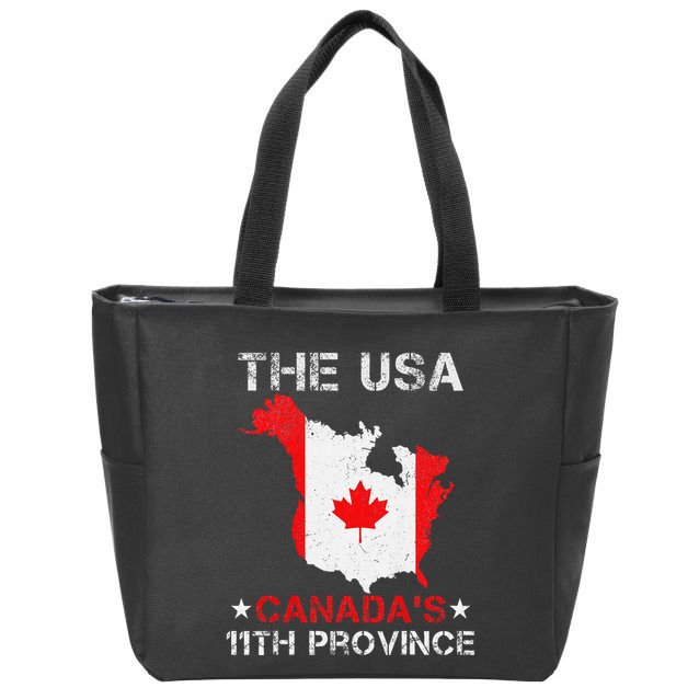 The Usa Canada’S 11th Province Funny Zip Tote Bag
