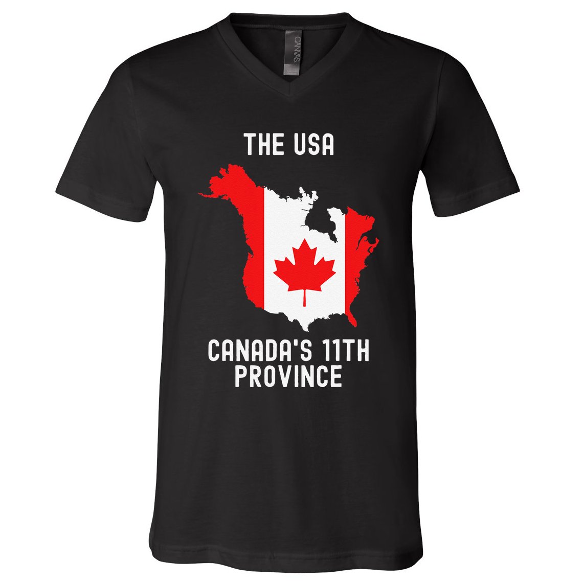The Usa Canada’S 11th Province Funny .Png V-Neck T-Shirt