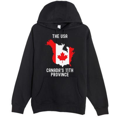 The Usa Canada’S 11th Province Funny .Png Premium Pullover Hoodie