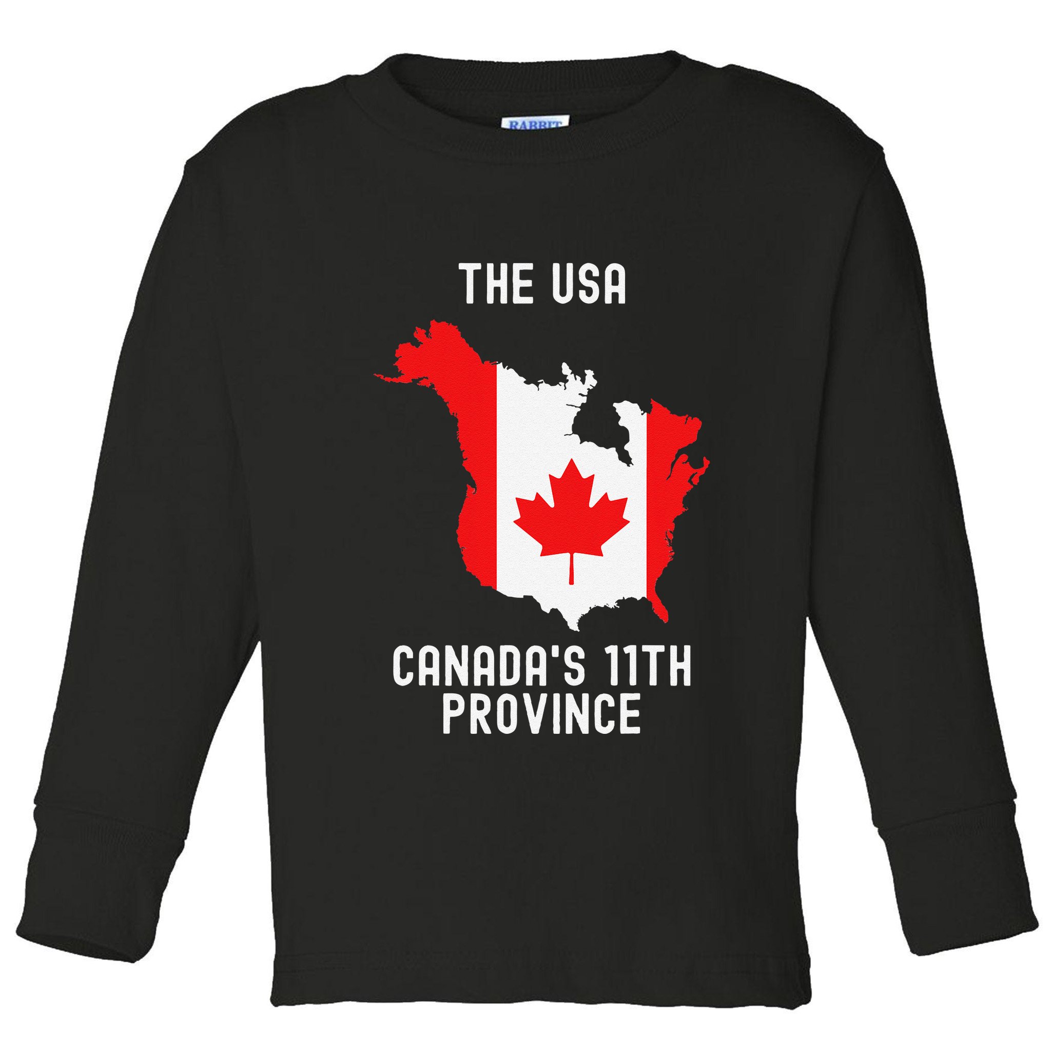 The Usa Canada’S 11th Province Funny .Png Toddler Long Sleeve Shirt