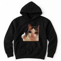 Thumbs Up Crying Cat Meme Cat Crying Thumps Up Memes Sad Cat Hoodie
