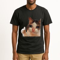 Thumbs Up Crying Cat Meme Cat Crying Thumps Up Memes Sad Cat Tall T-Shirt