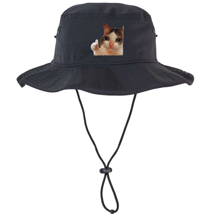 Thumbs Up Crying Cat Meme Cat Crying Thumps Up Memes Sad Cat Bucket Hat