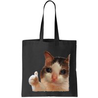 Thumbs Up Crying Cat Meme Cat Crying Thumps Up Memes Sad Cat Bag
