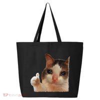 Thumbs Up Crying Cat Meme Cat Crying Thumps Up Memes Sad Cat 25L Jumbo Tote