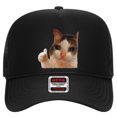 Thumbs Up Crying Cat Meme Cat Crying Thumps Up Memes Sad Cat Trucker Hat