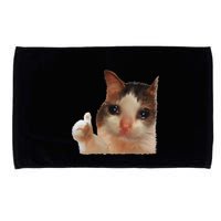 Thumbs Up Crying Cat Meme Cat Crying Thumps Up Memes Sad Cat Microfiber Hand Towel