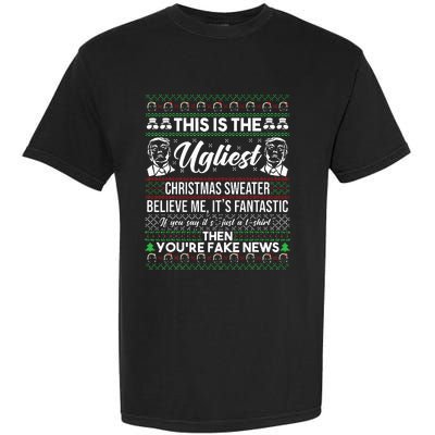 Trump Ugly Christmas Sweater Garment-Dyed Heavyweight T-Shirt