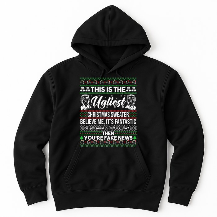 Trump Ugly Christmas Sweater Hoodie