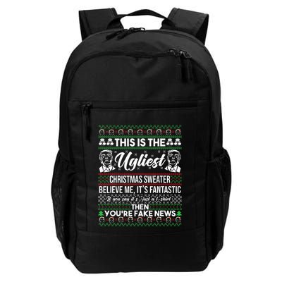 Trump Ugly Christmas Sweater Backpack