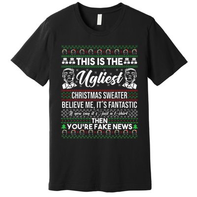 Trump Ugly Christmas Sweater Premium T-Shirt