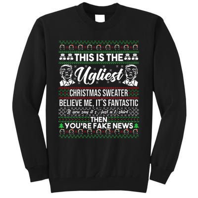 Trump Ugly Christmas Sweater Tall Sweatshirt