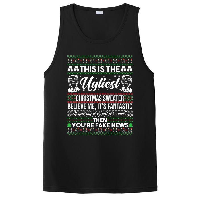 Trump Ugly Christmas Sweater PosiCharge Competitor Tank