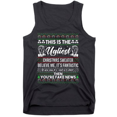 Trump Ugly Christmas Sweater Tank Top