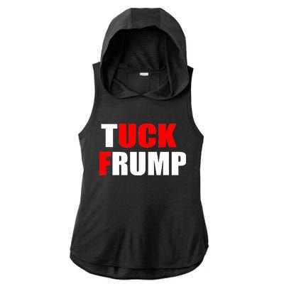 Tuck Frump Anti Trump Ladies PosiCharge Tri-Blend Wicking Draft Hoodie Tank