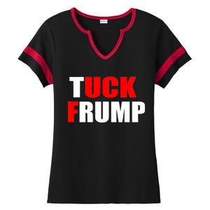 Tuck Frump Anti Trump Ladies Halftime Notch Neck Tee