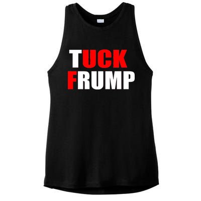 Tuck Frump Anti Trump Ladies PosiCharge Tri-Blend Wicking Tank