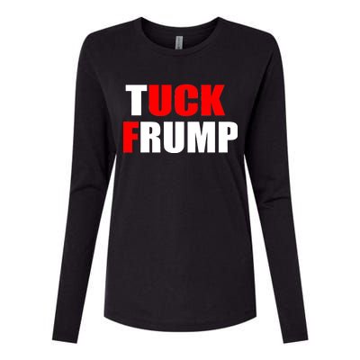 Tuck Frump Anti Trump Womens Cotton Relaxed Long Sleeve T-Shirt