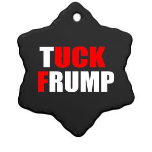 Tuck Frump Anti Trump Ceramic Star Ornament