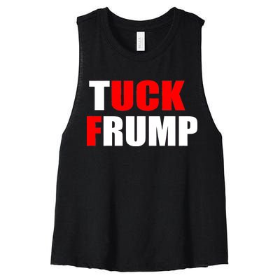 Tuck Frump Anti Trump Women's Racerback Cropped Tank