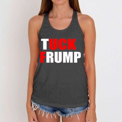 Tuck Frump Anti Trump Women's Knotted Racerback Tank