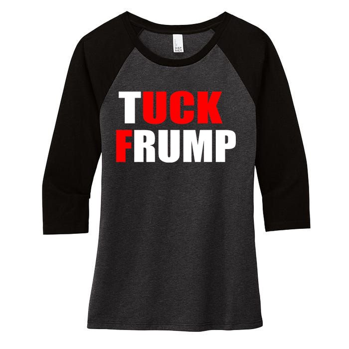 Tuck Frump Anti Trump Women's Tri-Blend 3/4-Sleeve Raglan Shirt