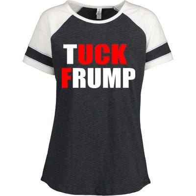 Tuck Frump Anti Trump Enza Ladies Jersey Colorblock Tee