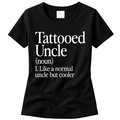 Tattooed Uncle Definition Tattoo Retro Aesthetic Family Womens T-Shirt