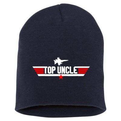 Top Uncle Funny Fathers Day Uncle Gifts Short Acrylic Beanie