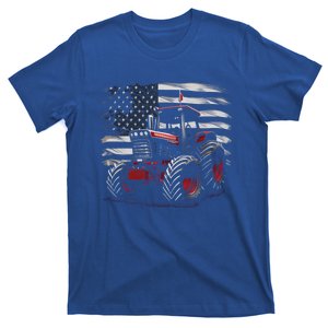 Tractor Usa Flag Patriotic Farming Gift T-Shirt