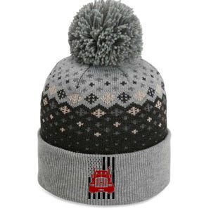 American Trucker USA Flag The Baniff Cuffed Pom Beanie