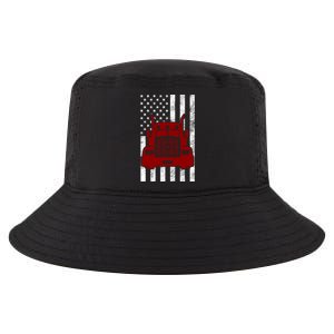 American Trucker USA Flag Cool Comfort Performance Bucket Hat