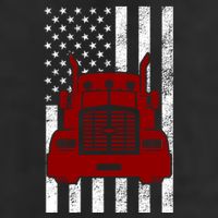 American Trucker USA Flag 7 Panel Mesh Trucker Snapback Hat