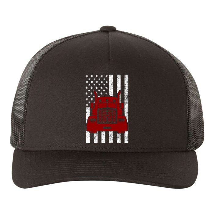 American Trucker USA Flag Yupoong Adult 5-Panel Trucker Hat