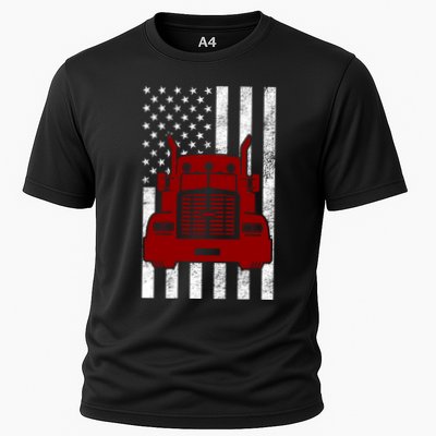 American Trucker USA Flag Cooling Performance Crew T-Shirt