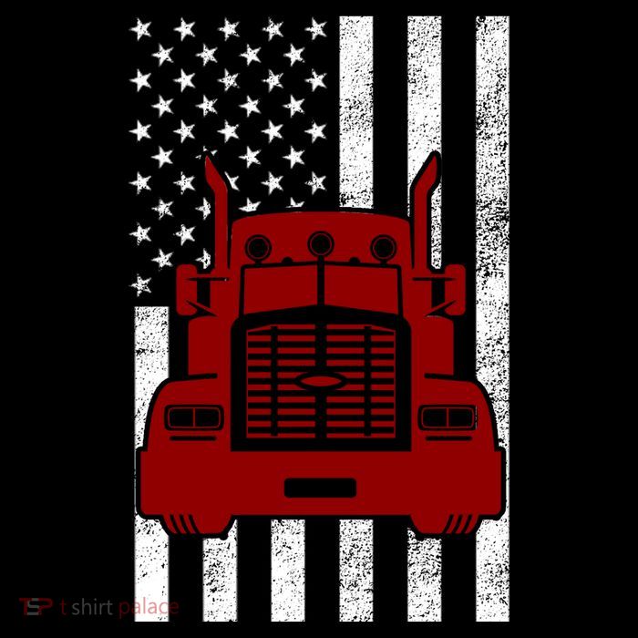 American Trucker USA Flag Hoodie
