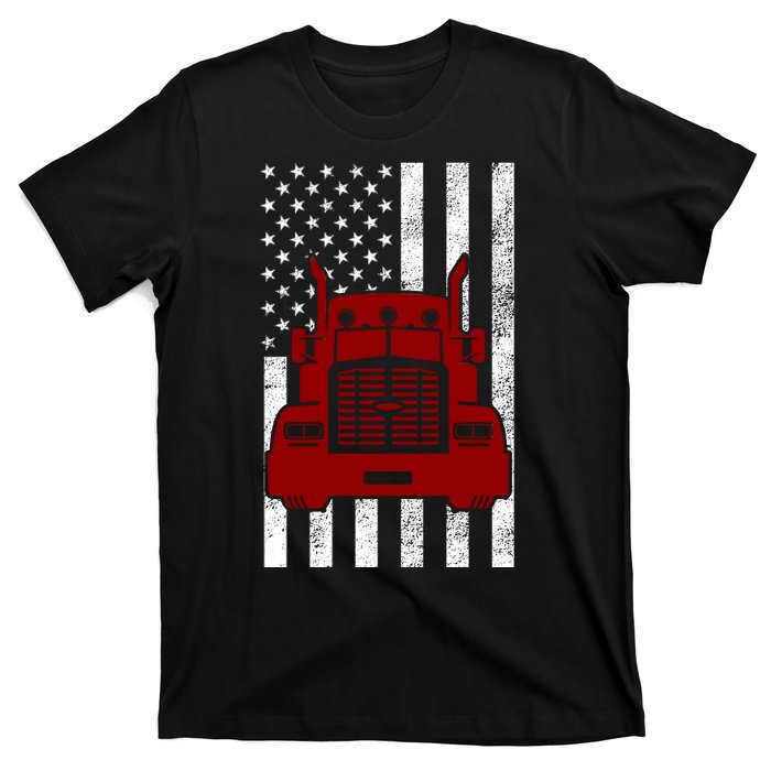 American Trucker USA Flag T-Shirt